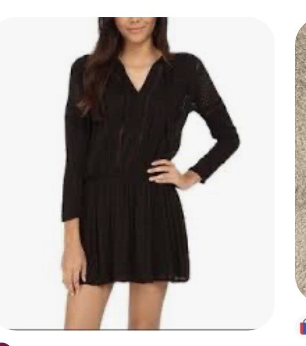 $148 FREE PEOPLE NOMAD BLACK PEASANT DRESS XS